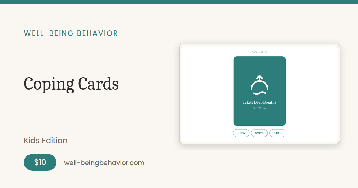 Coping Cards, shown as it looks in the app