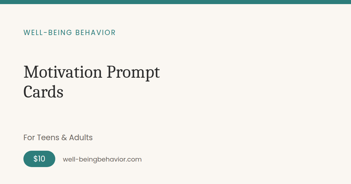 Motivation Prompt Cards, shown as it looks in the app